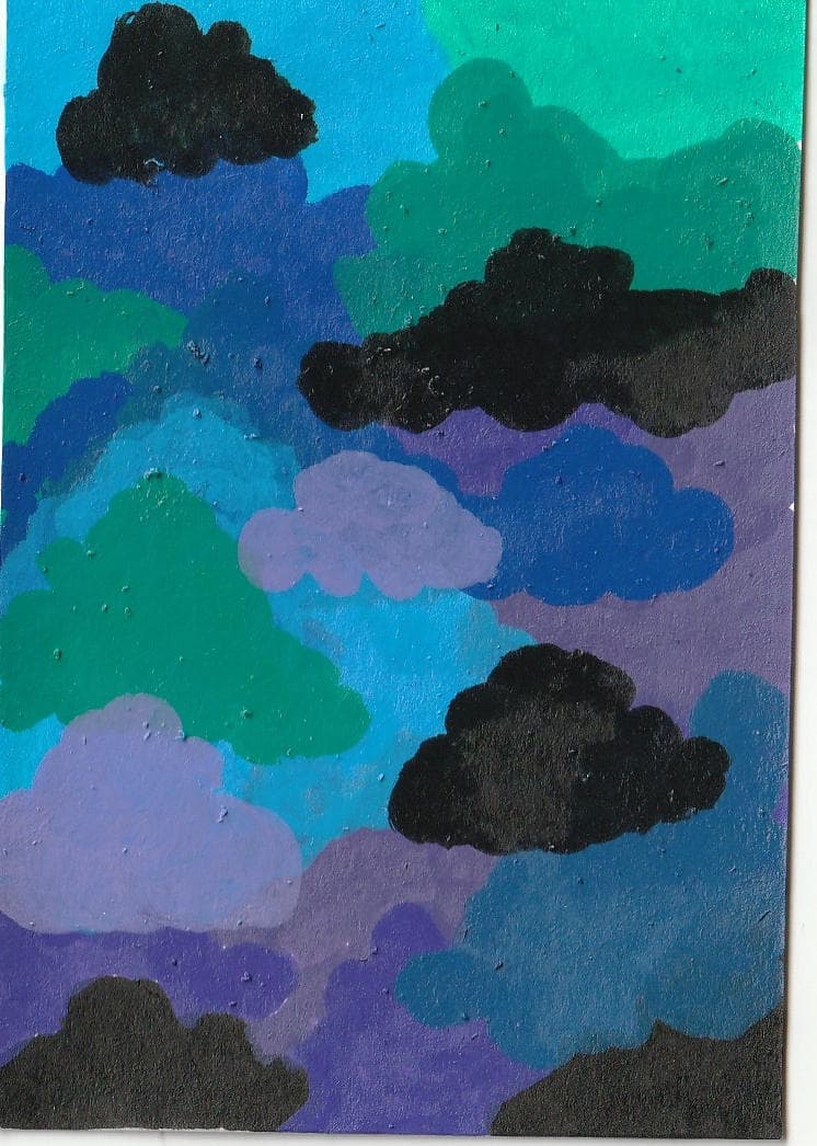 Cloud — Abstract — original ACEO acrylic painting