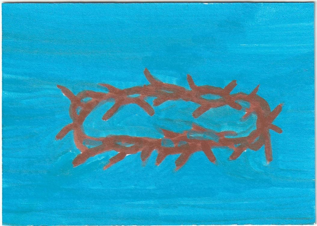 Crown of Thorns — original ACEO acrylic painting