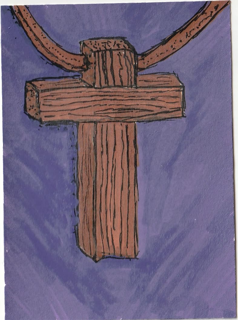 Remember the Cross — original ACEO acrylic painting